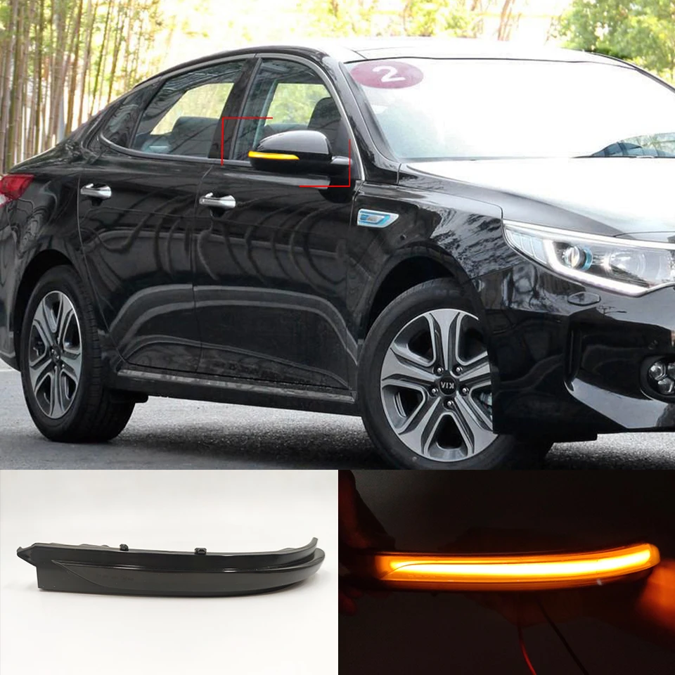 CSCSNL 2PCS Automatické zákruty Signál LIGH LED DYNAMICKÉHO ZÁRUKY BLINKER PRE KIA Optima K5 TF 2016 2017 2018 2018 2019