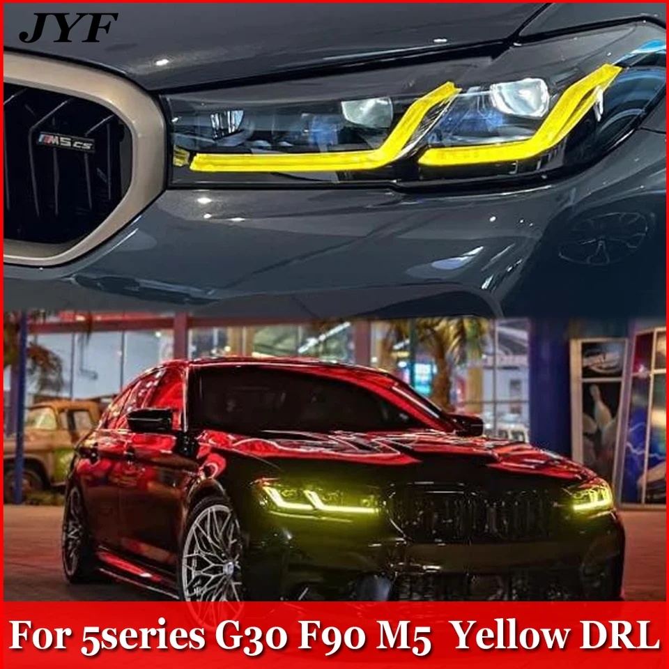 CSL Citrónovo zlato žltá LED modul DRL pre BMX 5Series G30 F90 M5 Denné svetlo Turn Singálna hmla High Light Lamp Doplnky