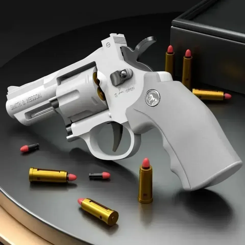 CSNOOBS ZP5 357 Revolver Mechanický kontinuálny paľba hračkárska pištoľ Automatická pištoľ Soft Dart Bullet CS Outdoor Weapon for Kid Adult