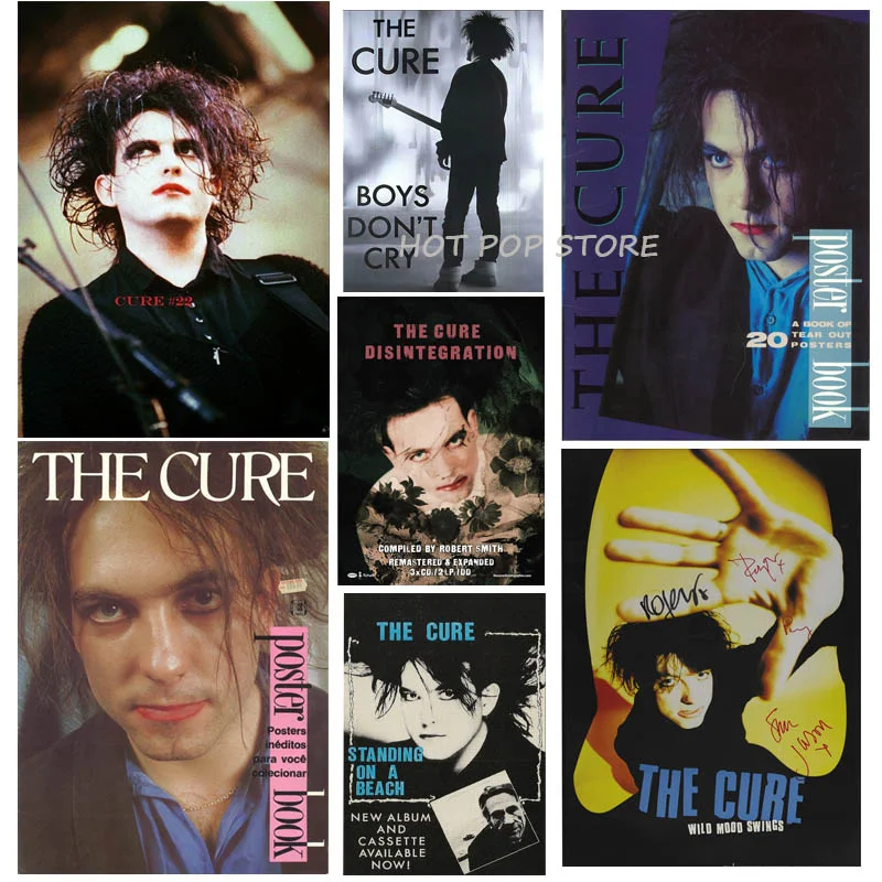 Cure Rock Plaght Canvas Painting Plagáty Rock Funky Music Star Plagát retro nástenné umelecké obrázky Bar Domáce Darček darček