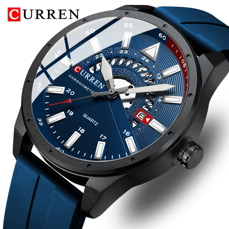 Curren 2025 New Watch Men Luxusný módny šport Quartz Muž zápästie Watch Analógové vojenské pánske vodotesné hodinky kalendár