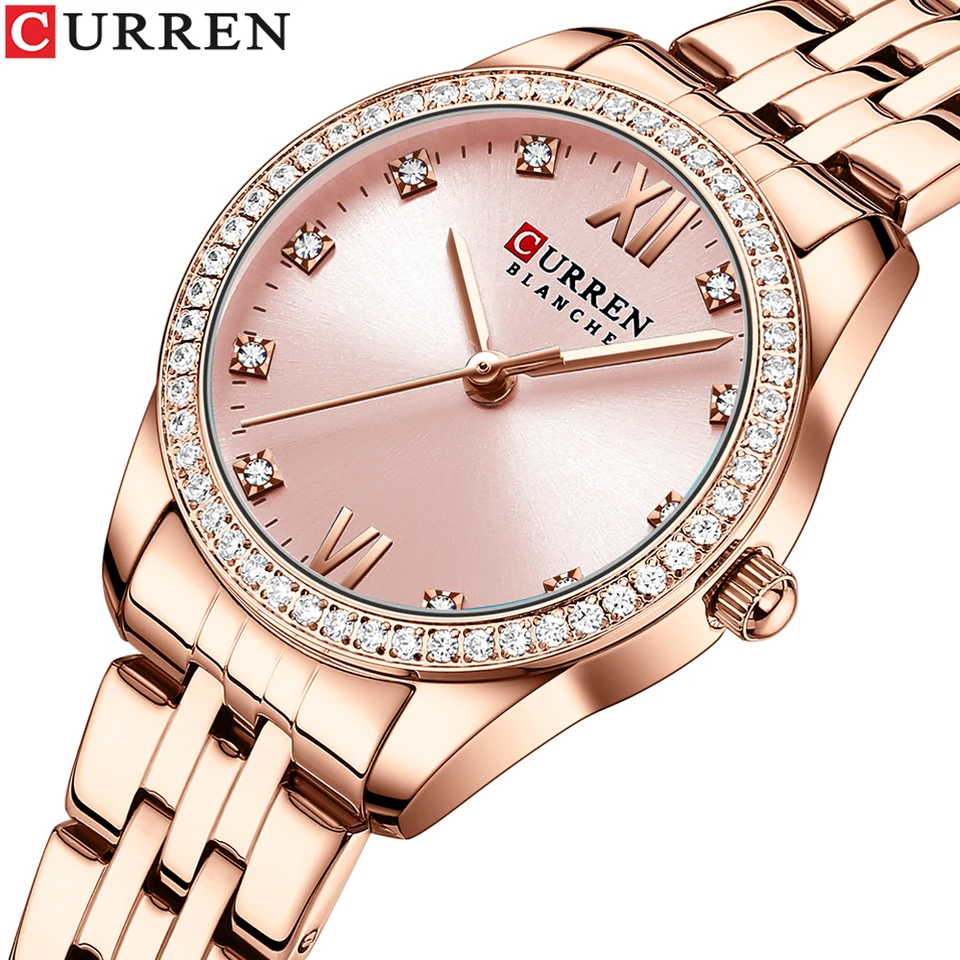 Curren Brand Ladies Módne vodotesné hodinky Quartz z nehrdzavejúce