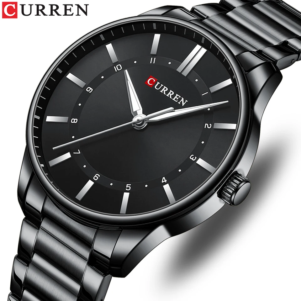 Curren Casual Quartz Watches Men Luxusná značka z nehrdzavejúcej ocele Simple Business Quartz Wristwatches