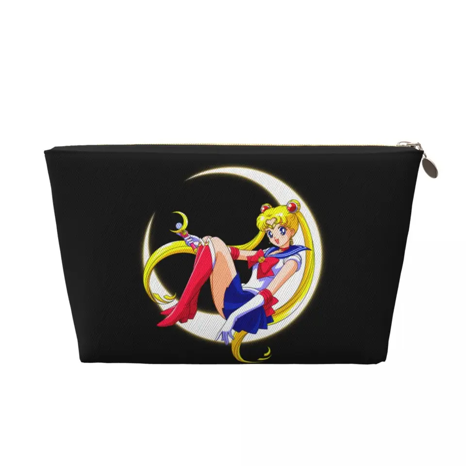 Custom Anime Moon Girl Travel toaletry taška Ženy Japonci shojos manga námorníci kozmetický make -up taška kozmetické úložisko DOPP súprava