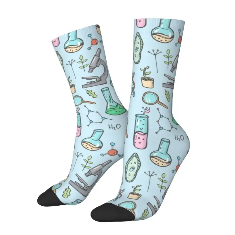 Custom Biology and Chemistry Dress ponožky Pánske dámske srdečné vtipné novinka Prírodovedné štúdie Posádky Posádky Posádky