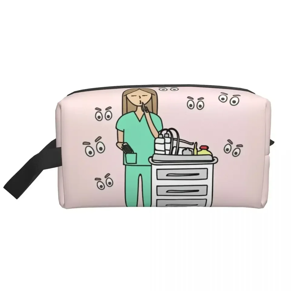Custom Enfermera en Apuros cestovná kozmetická taška pre ženy Doktor sestra make -up toaletný organizátor Dámsky kozmetické úložisko DOPP súprava