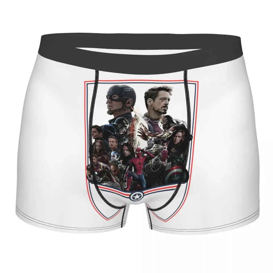 Custom Hulk Captain America Earth Superhero Boxers Shorts Pánske nohavičky spodná bielizeň Cool spodky