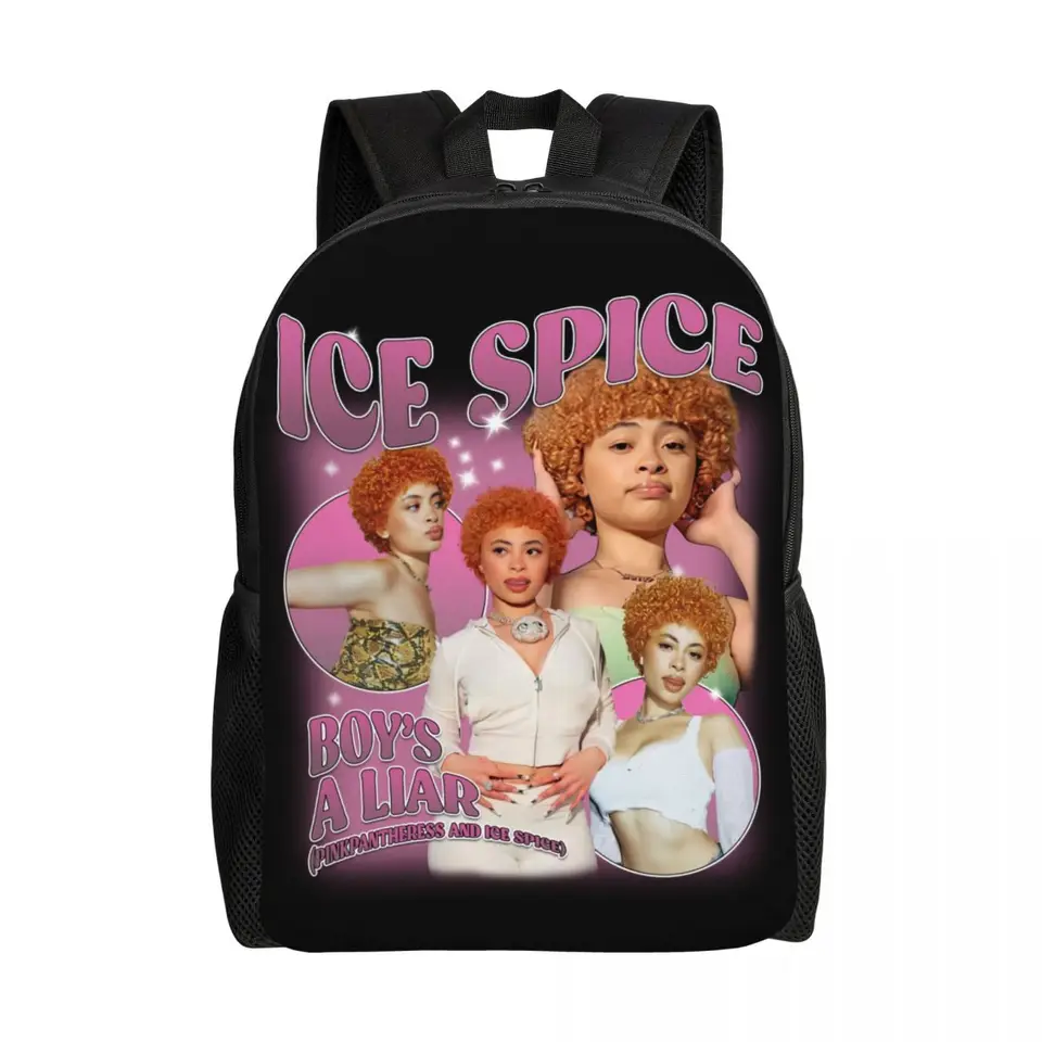 Custom Ice Spice Hiphop Music Rap Batoh pre dievčatá Boys College School Travel tašky Ženy Men Bookbag sa hodí