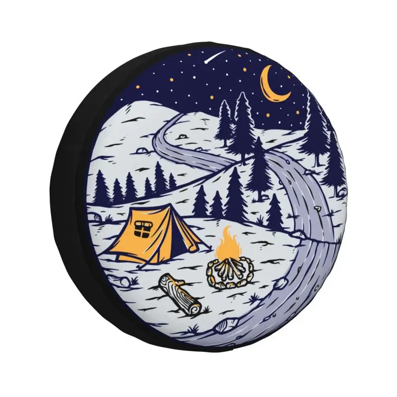 Custom Mountain Camper Adventure Camping Replace Tire Cover pre Jeep Wrangler 4WD 4x4 RV CAR CHELE Protector 14 