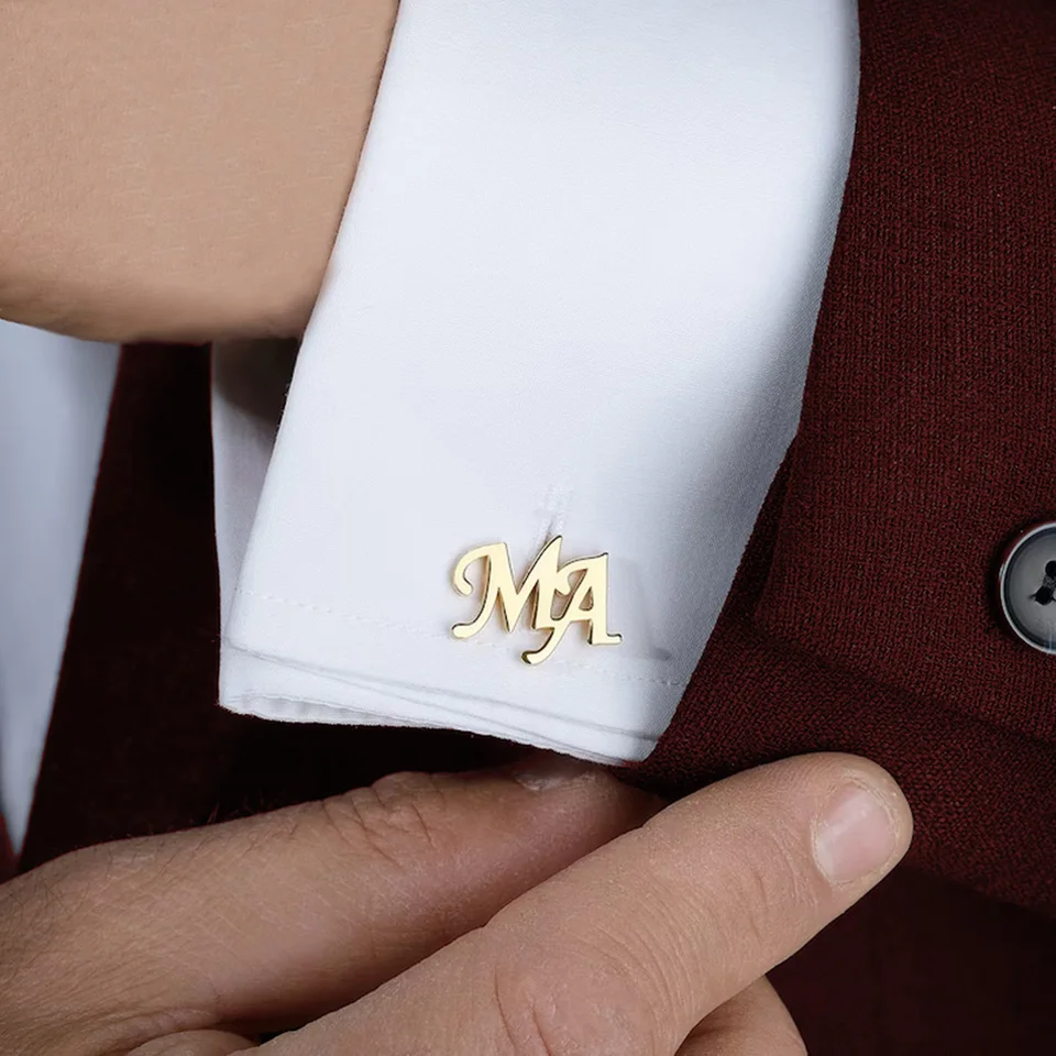 Custom Pánske manžetové gombíky Prispôsobené vlastné logo CuffLinks for Mens z nehrdzavejúcej ocele Šperky svadobný darček