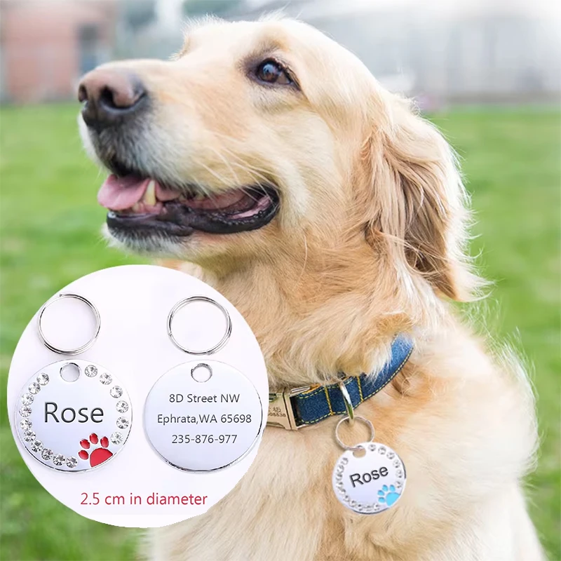 Custome gravírovanie domácich zvierat značky anti-lost golier Personalizovaný šteniatko Name TAG CAT