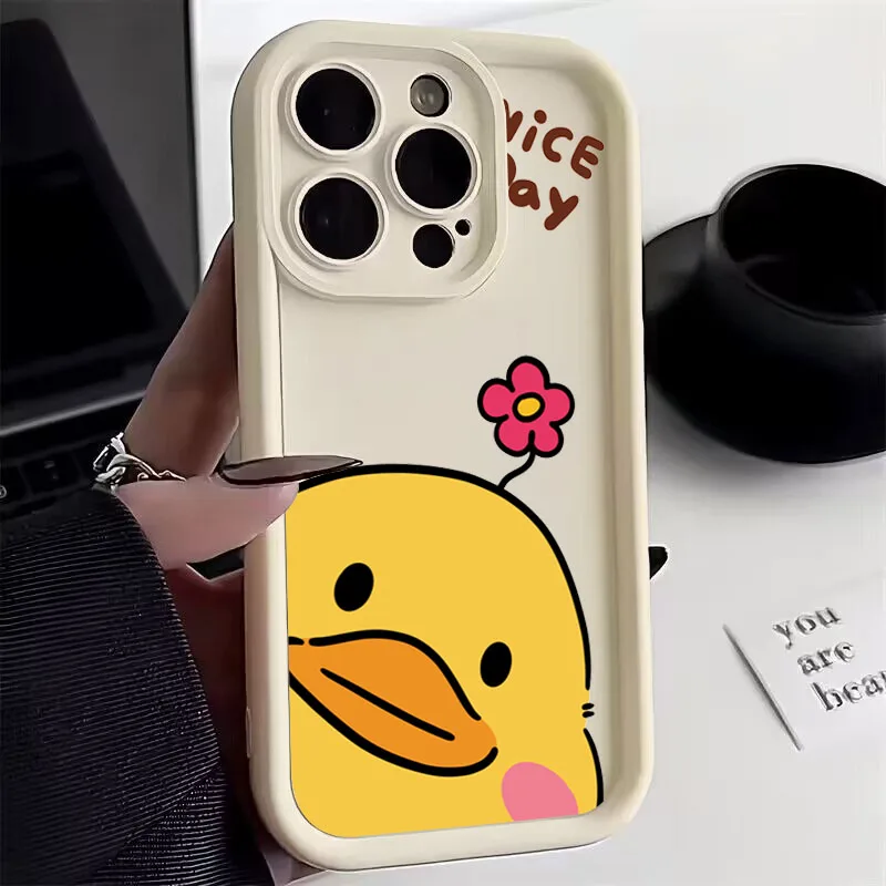 Cute Animal Party Bear Duck Silikone Case pre prípad Samsung Galaxy A54 Case A14 A34 A33 A53 A32 A52 S24 S23 Ultra S22 Plus S21 Fe Case