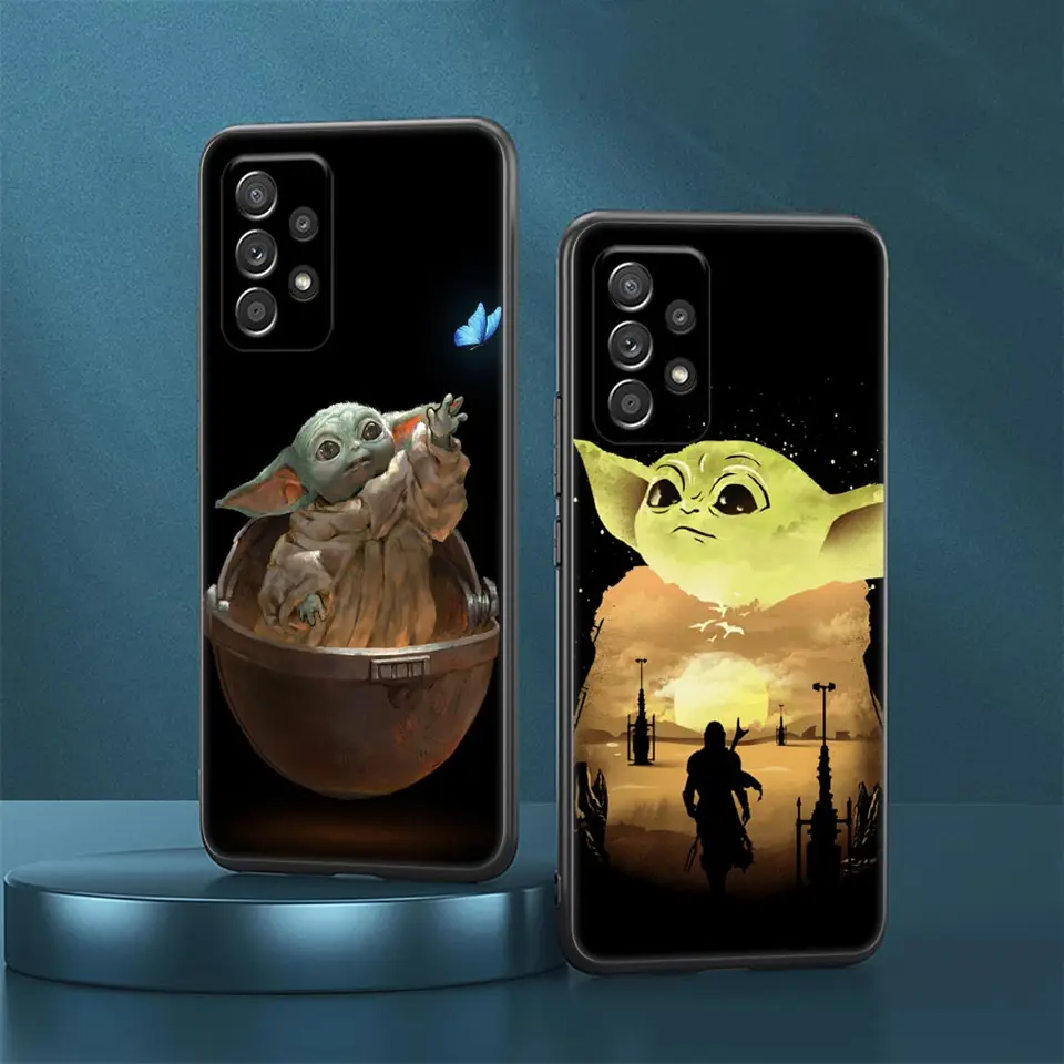 Cute Baby Yodas Silikone Case pre prípady Samsung Galaxy A15 A25 A13 4G A24 A23 A12 A14 A21S A22 A02 A03 A04 A05S