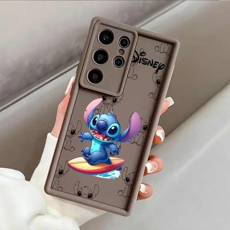 Cute Disney Stitch puzdro pre Samsung Galaxy S23 S24 Ultra S22 S20 Fe S21 Plus poznámka 20 kryt s ochranným škrupinom proti nárazu