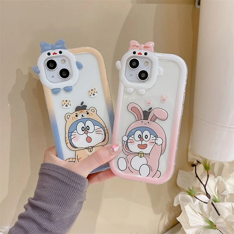 Cute Doraemon Bow-Knot Little Monster šošovky pre puzdro Samsung A73 A54 A53 A52 A51 A34 A33 A32 A31 A23 A21S A13 A12 4G 5G S20 S23