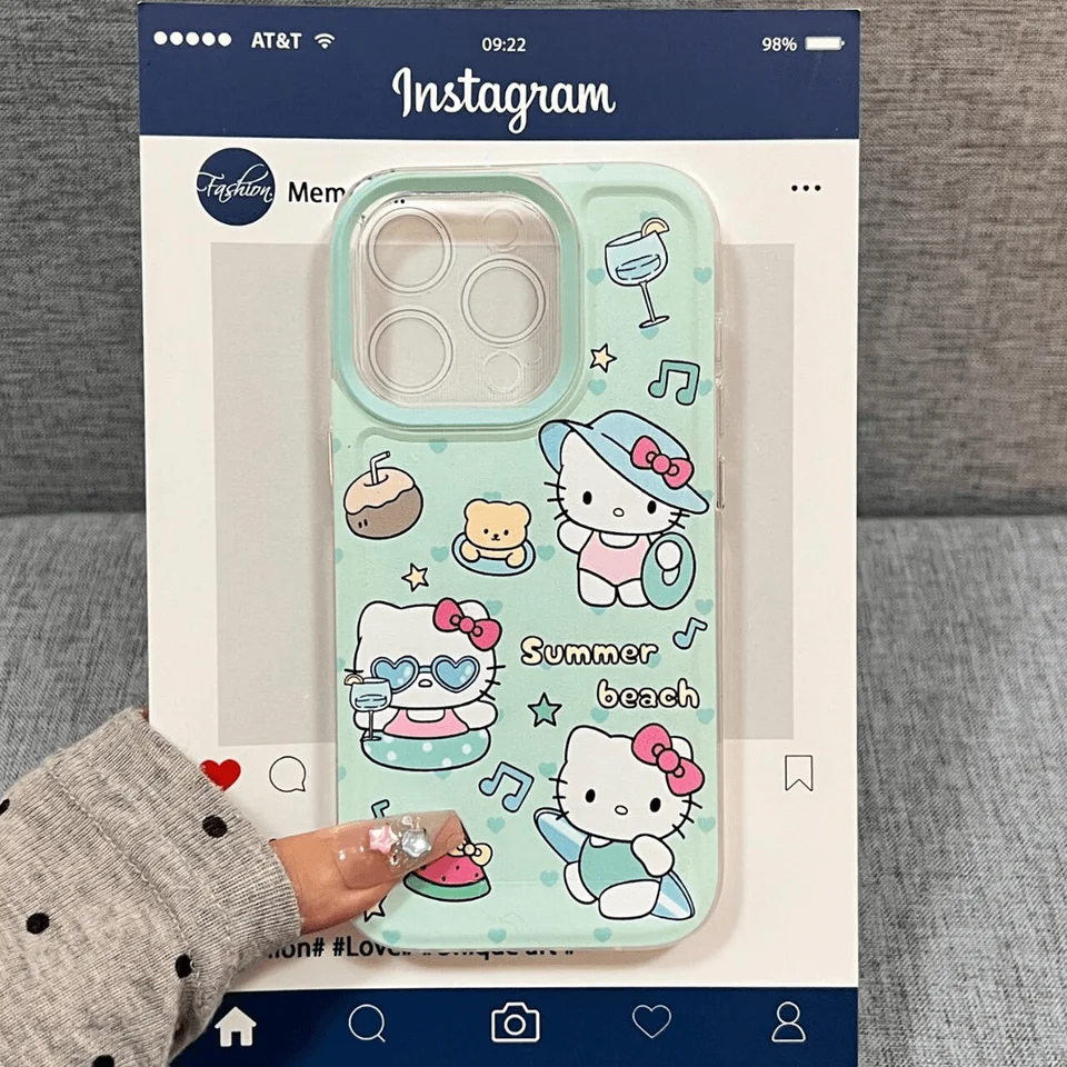 Cute Hellos Kittys Clear Space Telefón puzdro pre Samsung S10 S20 S21 S22 S23 S24 Fe Plus Ultra A35 A20 Note10 20 4G 5G Transparentné