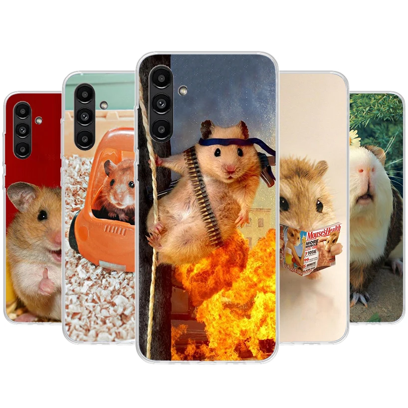 Cute Lovely Pet Hamster Telefón pre puzdro pre Samsung Galaxy A51 A71 A50 A50 A40 A40 A30 A20 A10 A41 A31 A21S A11 A11 A6 A8 + A7 A9 Plus plus
