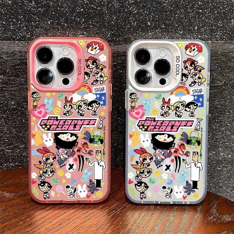 Cute Powerpuff Girls puzdro pre Samsung Galaxy S25 S24 S23 S22 S21 S20 Note20 Ultra Plus Fe M31 4G 5G Matte Shockproop Atter
