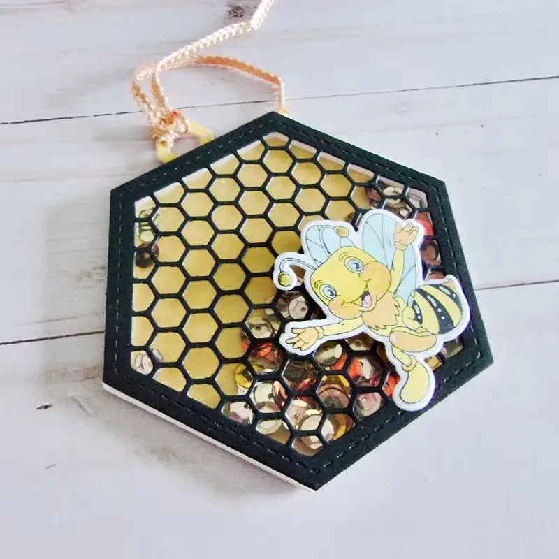 Cutting Dies Honeycomb Shaker Scrapbook Cardmaking DIY papierová remeselná kovová šablón Prekvapenie
