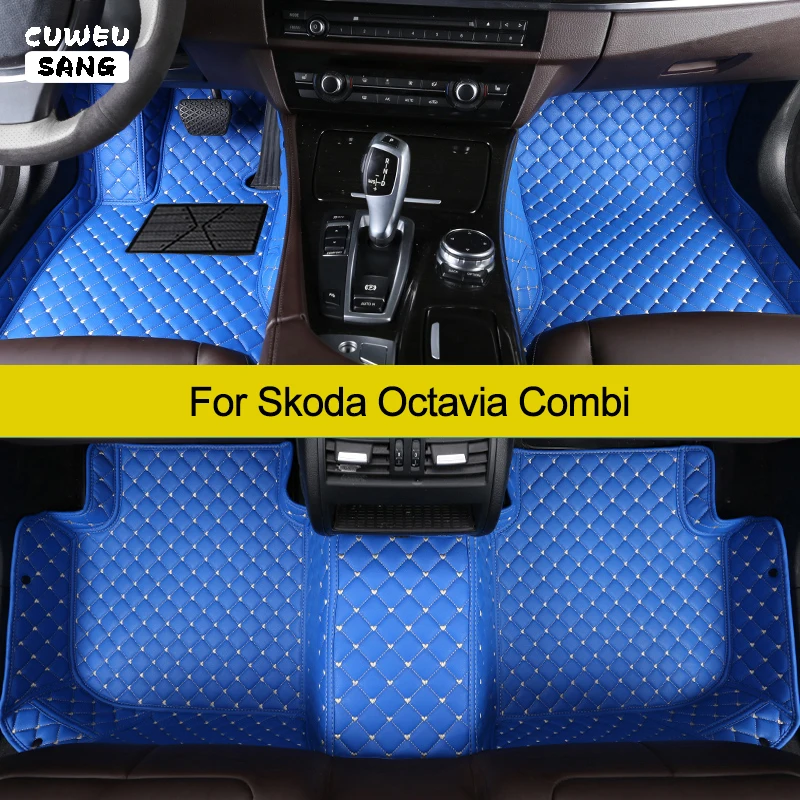Cuweusang vlastné podlahové rohože pre podlahy pre skod Octavia combi auto koberce nohy Coche Accessorie Byqiekkeret