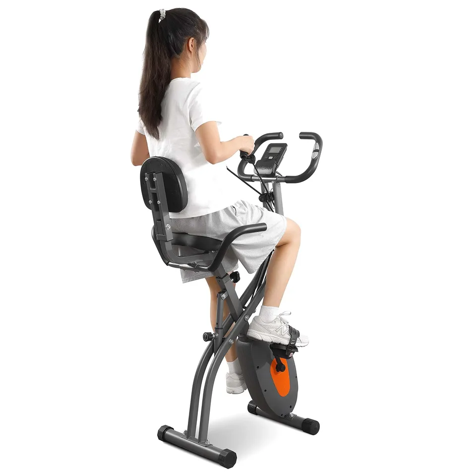 Cvičenie na skladanie bicykla Cvičenie bicykla s pulzným senzorom LCD monitor ležiaci cvičebný bicykel s pásmi odporu ramena v interiéri