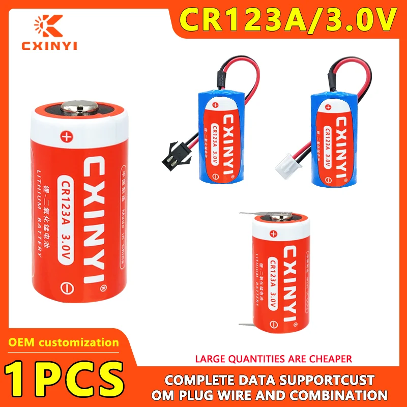 Cxinyi CR123A 3V jednorazové lítium mangánske batériu Dymový poplach Intelligentná WC CR17345 Voda merač GPS Locator baterka