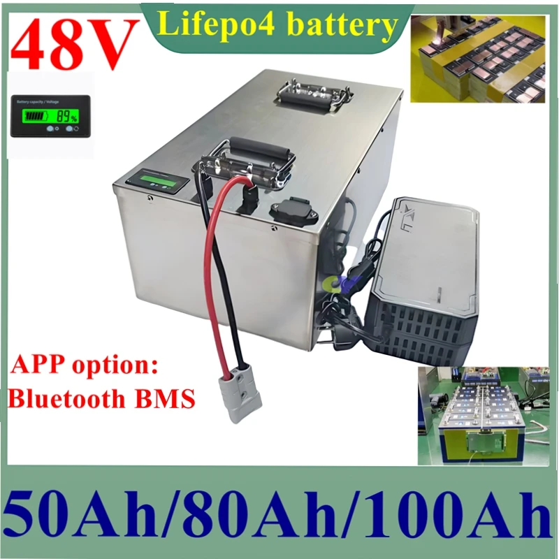 CY 48V 100AH ​​80AH 50AH LIFEPO4 lítium batérie pre RYOBI RM480E RM300E ZT480EX 300MV Nulové trasenie elektrickej kosačky