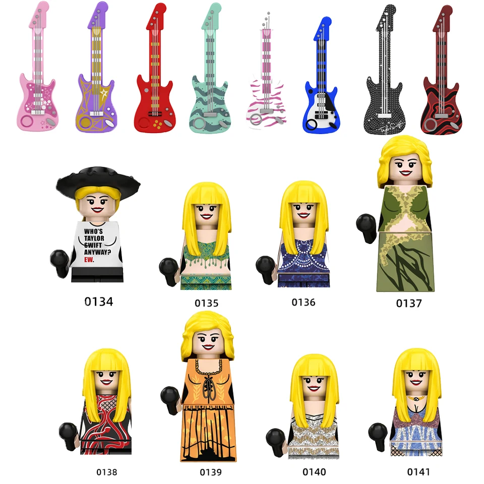 CY134 Taylorswift Building Blocks Blocks American's Sweetheart Celebrity Singer Singer Bricks Doll Mini Toy Figures Zhromaždenie blokov darček