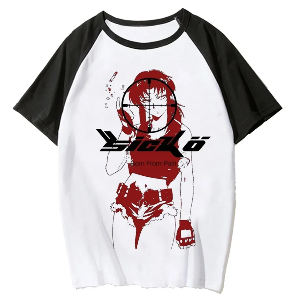 Cyber ​​y2k Techwear Top Women Manga Tričká Žena Harajuku Funny Manga Clothing Print Design Pattern Moderný štýl Elegantný