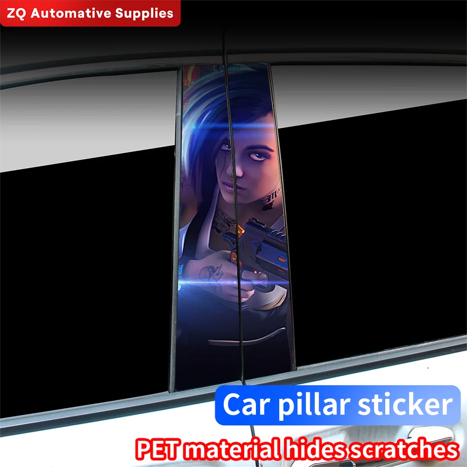 Cyberpunk Beauty Eyes Stiapky automobilu auto b stĺp vinyl vinylové obtisky