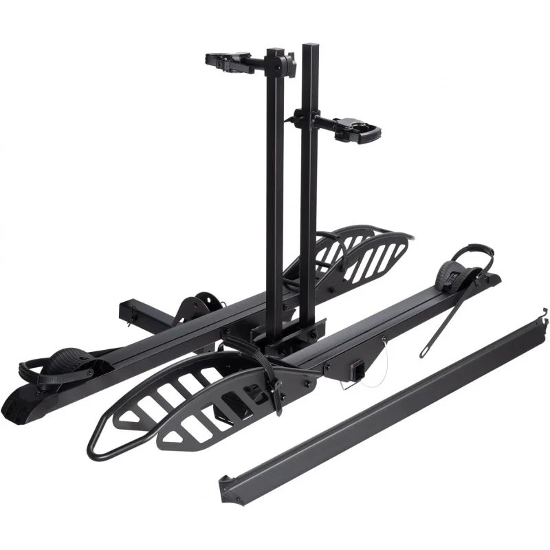 Cyberrack E2 Hitch 2 Ebike Rack s rampou, kapacita s kapacitou 200 libier na nosenie na nosenie bicyklov, až do 5-palcovej tukovej pneumatiky