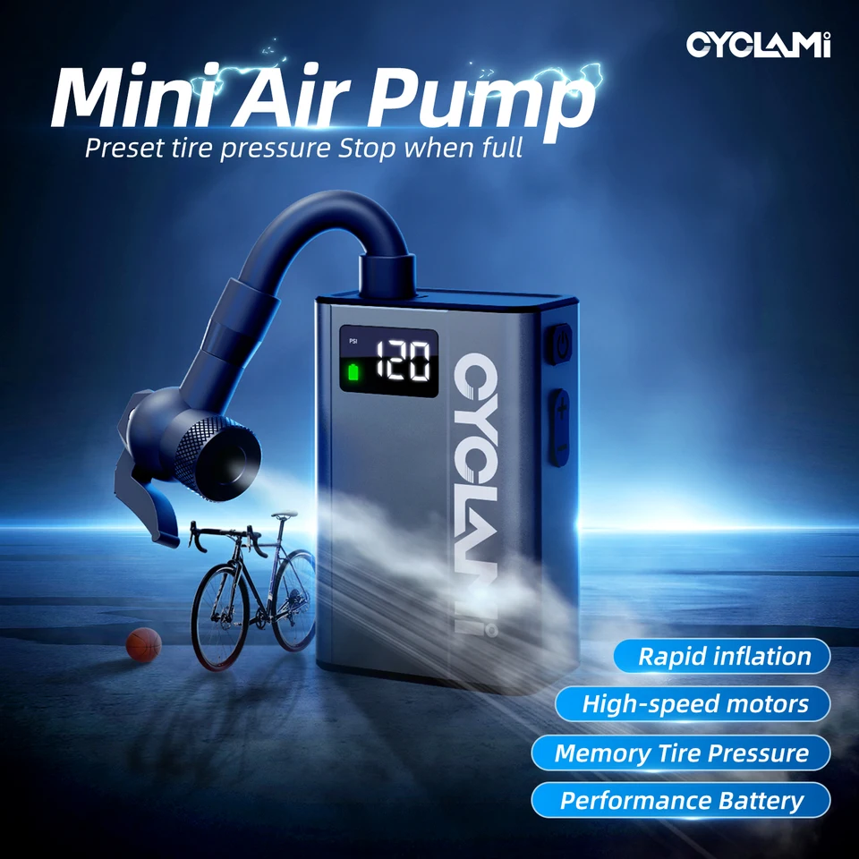 Cyklami E1 Mini prenosné bicykle pump