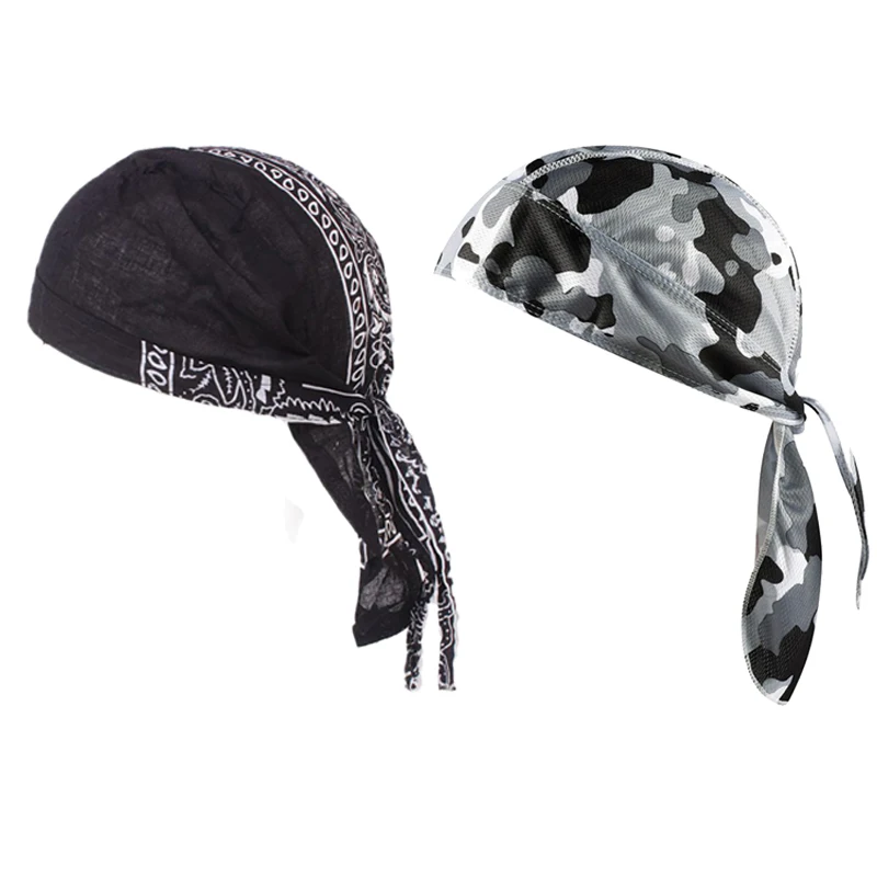 Cyklistická bandana lebka čiapka Beanie Lightweight Nastaviteľná bavlnená cyklistka klobúk čelenka čela čela hlavy šatky doo handry hlavy