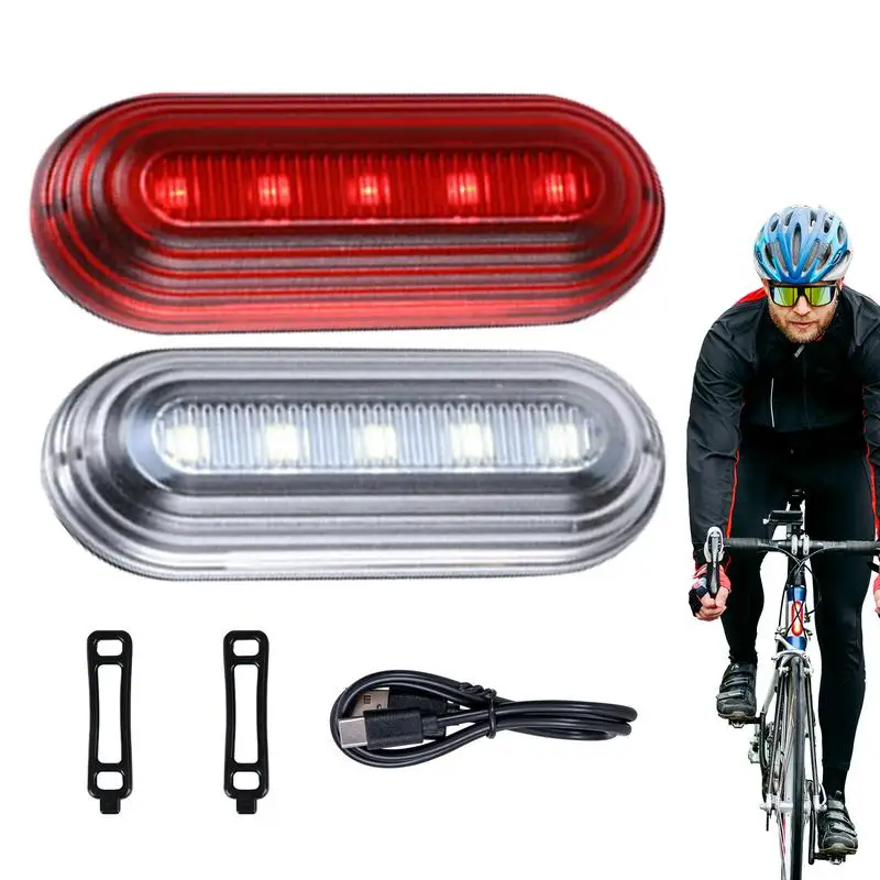 Cyklistické bezpečnostné baterky Nabíjateľné bicykle Svetlá predné a zadné LED svetlá pre bicykle Viditeľné bezpečnostné baterka 500 mAh batéria