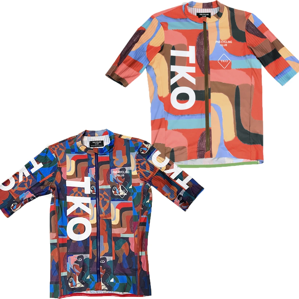 Cyklistický dres Všetky nové vysoko kvalitné TKO Cycling Jersey Pro Mountain Road Bicykle Tirls Men s krátkym rukávom