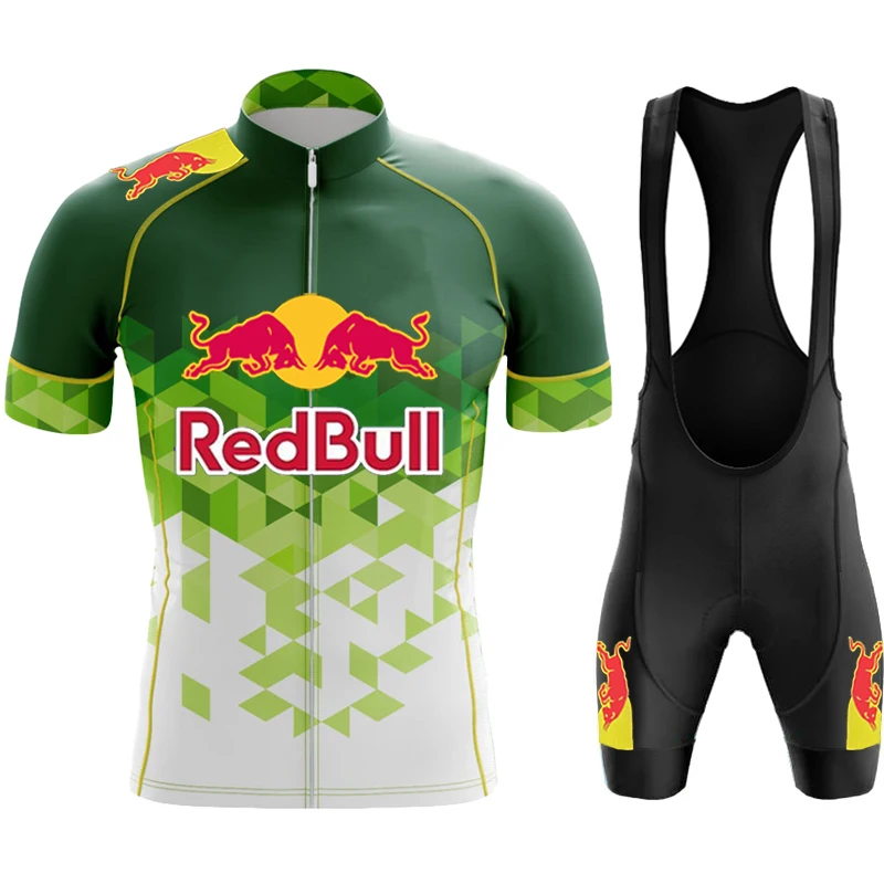 Cyklistický outfit 2024 Jersey Men Set Red Bull Sports MTB Clothing Cyclist Pants Gel Profesionálne tričko Jerseys Man Uniforma