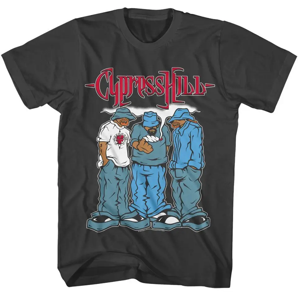 Cypress Hill otupený šedý predný výtlačok Solid Solid pre dospelých tričko