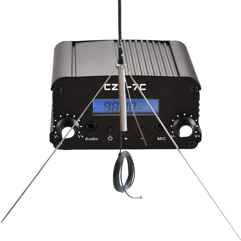 Czerf 76-108MHz 7W PLL Stereo FM vysielač súpravy CZE-7C s anténnym káblom