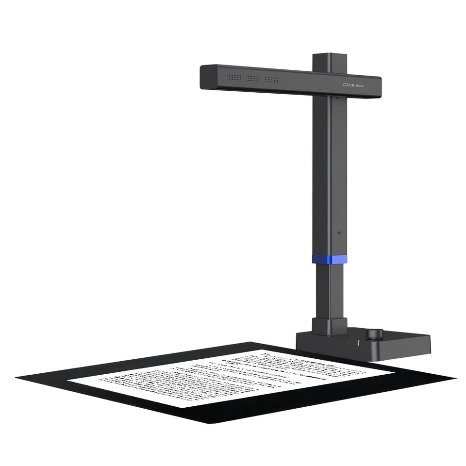 Czur Shine ultra prenosný 13MP knižný skener sploštená krivka Technológia Capture Max A3 Dokument rýchle skenovanie pre školu v kancelárii knižnice