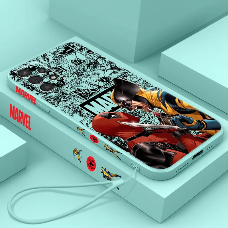 D-DeadPool a W-Wolverine Telefón pre Samsung A 02 03 13 14 22 23 24 32 33 34 52 53 54 72 73 Lite Liquid Left Laft Funda Funda