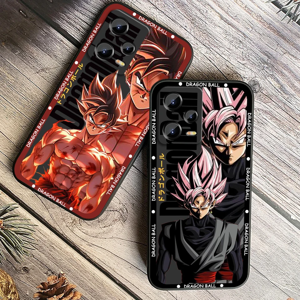 D-Dragon Ball Black pre Xiaomi Redmi Poznámka 13 12R 12S Turbo 11 11T 11S 10S Pro Plus 5G Čierny mäkký puzdro