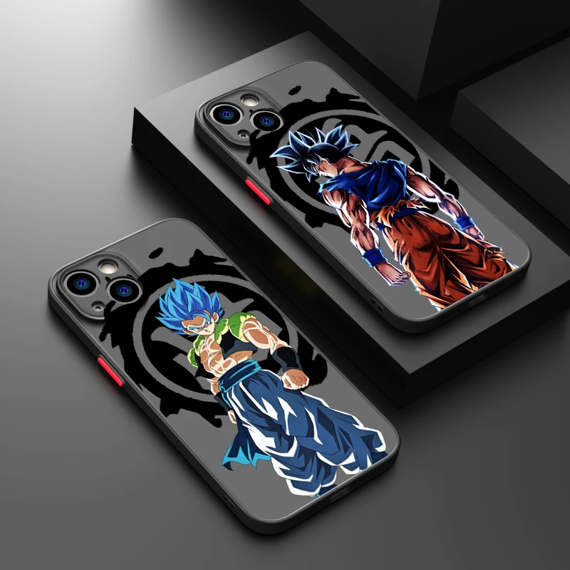D-Dragon Ball Cool Goku Telefón pre iPhone 15 14 13 12 11 Pro Max Mini xs xr x 8 plus SE matný priesvitný obálka