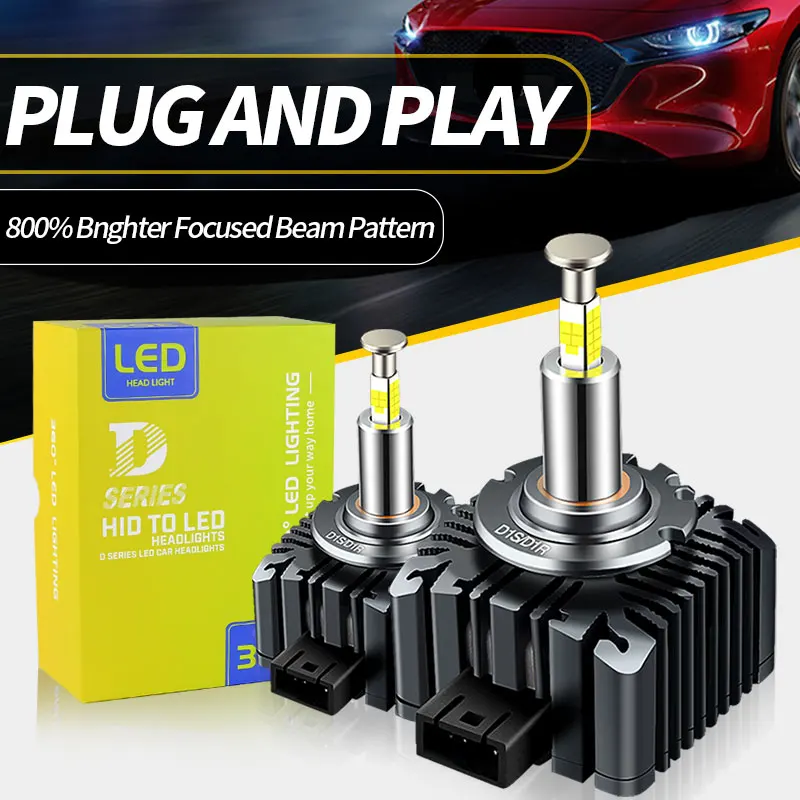 D LED svetlomety D3S D3S žiarovky D1S D2S D4S D5S D8S Turbo Lights 32000LM 6000K 70W Auto Lamp Plug & Play Hid Konverzia súprava