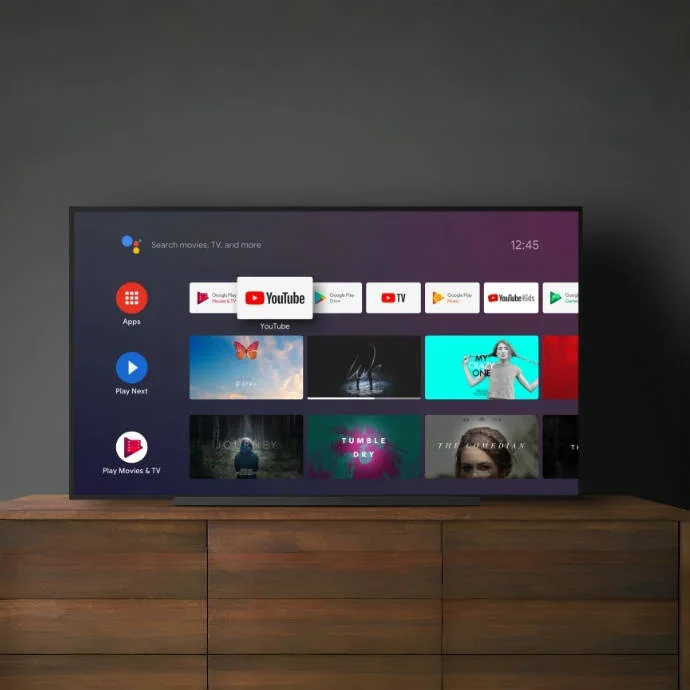 D Nová 55-palcová LED inteligentná televízia s nízkou cenou, ktorá je plochým televízorom s vysokým rozlíšením, môže byť na stenu namontovanú televíziu obrazovky