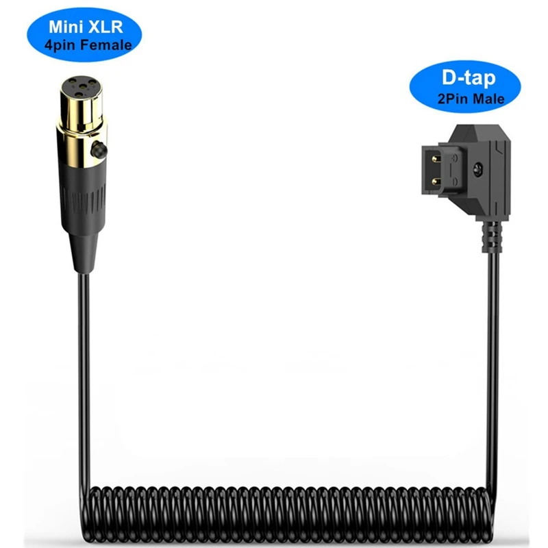 D-TAP MASK na mini XLR 4 PIN SMENNÝ KABELOVÝ KABEL SMEN pre ARRI, červené kamery vysokokvalitné, odolné, spoľahlivé