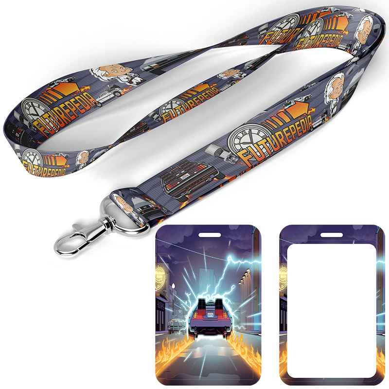 D0131 späť do budúceho šnúrky na kľúče kľúča DIY mobilný telefón popruhy USB ID CARD Držiak držiaka na kľúče kľúča pásový remienok zavesenie lana