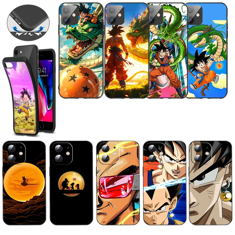 D1 Balls G-GOKU D-DRAGONS Soft Silikone puzdro pre iPhone 15 16Pro max plus kryt