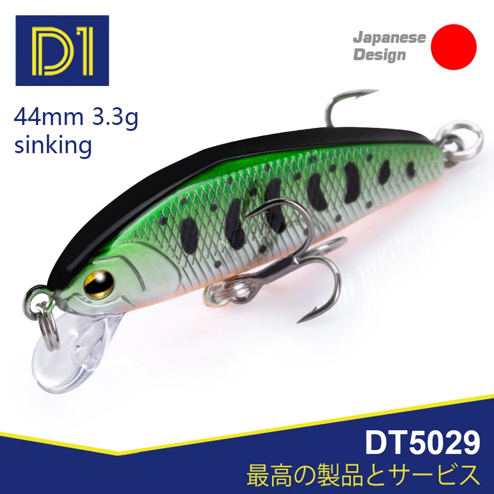 D1 Smith D-iccit Minnow Lures Lures Wobblers 44 mm 55 mm Crankbait Vysokokvalitný umelý tvrdý návnada 2020 set 2020