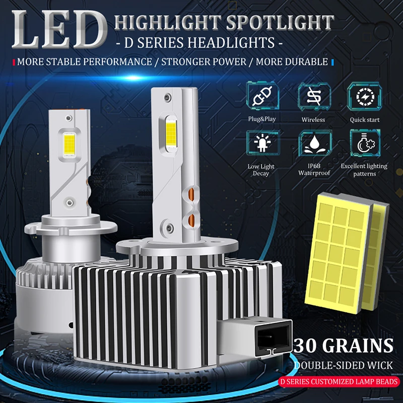 D1S D3S LED svetlomety CANBUS HID D3S D2S D4S D8S Xenon LED žiarovky DIFITIT DIROFIT Súprava D1R D2R D3R D4R LED obojstranné CSP CSP 6000K 12V