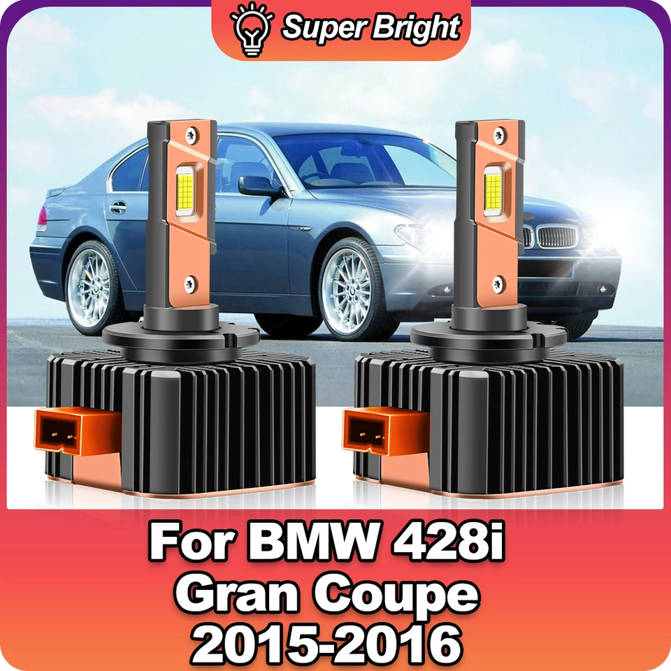 D1S HID na LED 90W 30000LM CAR žiarovka 3570 CSP Chip 6000K Biela LED svetlomet pre BMW 428i Gran Coupe 2015 2016 12V Plug and Play